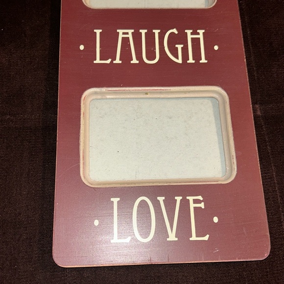 Live-Laugh-Love Double Photo Frame - Rustic Wooden Wall Decor - Picture 4 of 10
